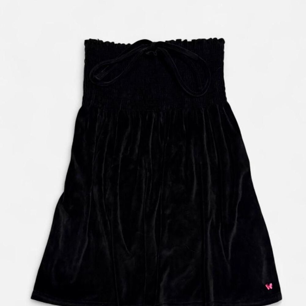 Aeropostale Y2K Black Velvet Halter Top